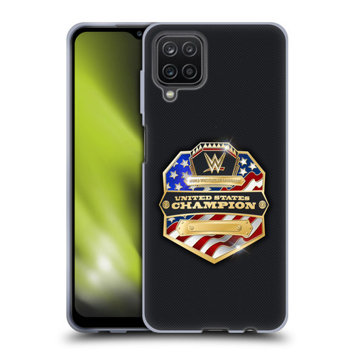 WWE Title Belts United States Champion Soft Gel Case for Samsung Galaxy A12 (2020)