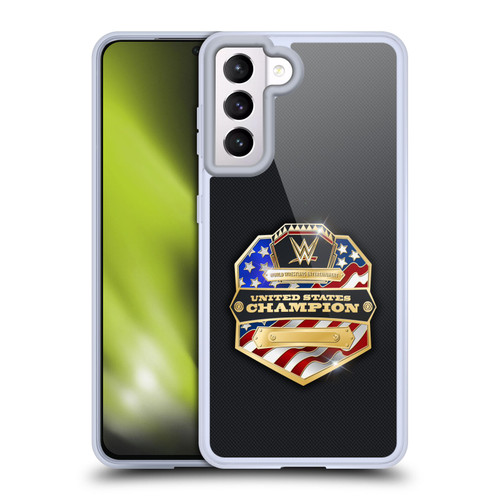 WWE Title Belts United States Champion Soft Gel Case for Samsung Galaxy S21 5G & MagSafe