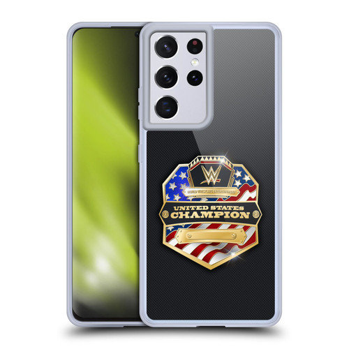 WWE Title Belts United States Champion Soft Gel Case for Samsung Galaxy S21 Ultra 5G & MagSafe