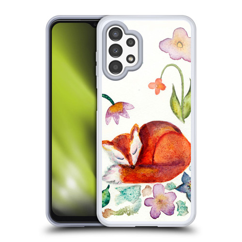 Wyanne Nature Portraits Fox Napping In The Garden Soft Gel Case for Samsung Galaxy A13 (2022)