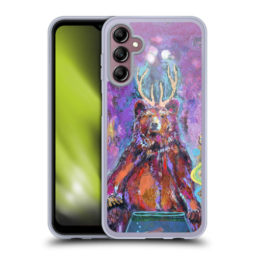 Wyanne Nature Portraits Bear with Antlers Soft Gel Case for Samsung Galaxy A14 5G
