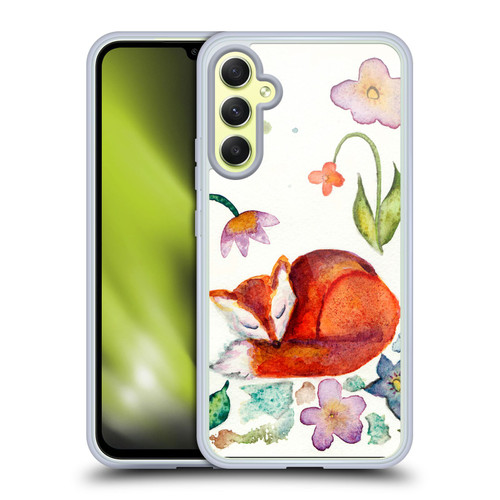 Wyanne Nature Portraits Fox Napping In The Garden Soft Gel Case for Samsung Galaxy A34 5G