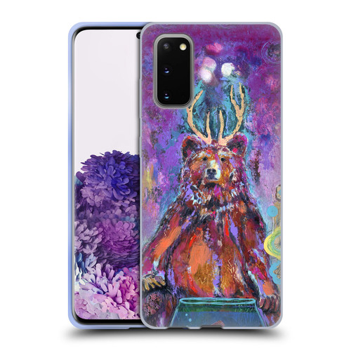 Wyanne Nature Portraits Bear with Antlers Soft Gel Case for Samsung Galaxy S20 / S20 5G
