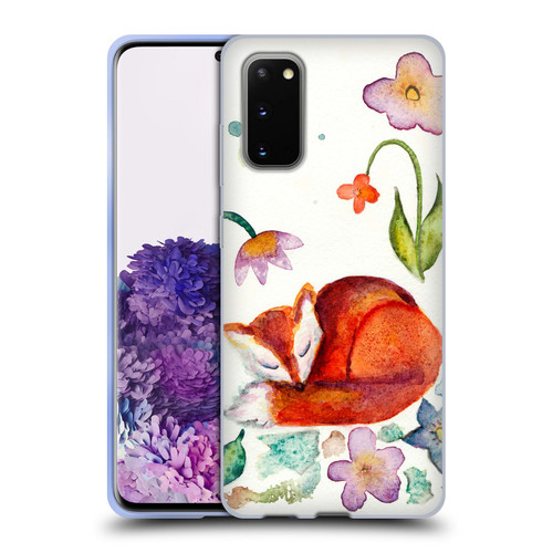 Wyanne Nature Portraits Fox Napping In The Garden Soft Gel Case for Samsung Galaxy S20 / S20 5G