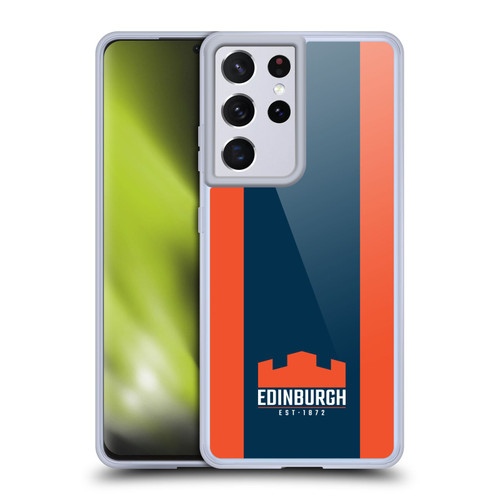 Edinburgh Rugby Logo Art Stripes Soft Gel Case for Samsung Galaxy S21 Ultra 5G & MagSafe