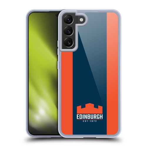 Edinburgh Rugby Logo Art Stripes Soft Gel Case for Samsung Galaxy S22+ 5G & MagSafe