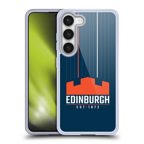 Edinburgh Rugby Logo Art Vertical Stripes Soft Gel Case for Samsung Galaxy S23 5G & MagSafe