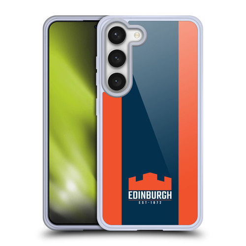 Edinburgh Rugby Logo Art Stripes Soft Gel Case for Samsung Galaxy S23 5G & MagSafe