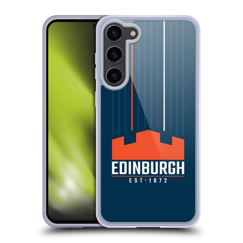 Edinburgh Rugby Logo Art Vertical Stripes Soft Gel Case for Samsung Galaxy S23+ 5G & MagSafe