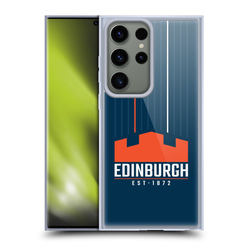 Edinburgh Rugby Logo Art Vertical Stripes Soft Gel Case for Samsung Galaxy S23 Ultra 5G & MagSafe