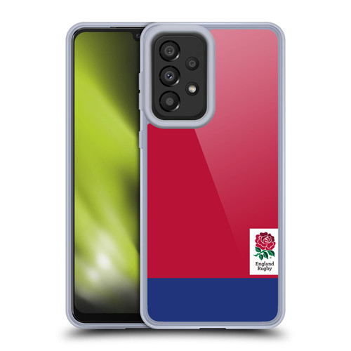 England Rugby Union 2016/17 The Rose Colour Block Soft Gel Case for Samsung Galaxy A33 5G (2022)