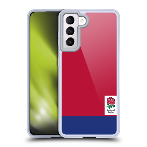 England Rugby Union 2016/17 The Rose Colour Block Soft Gel Case for Samsung Galaxy S21 5G & MagSafe