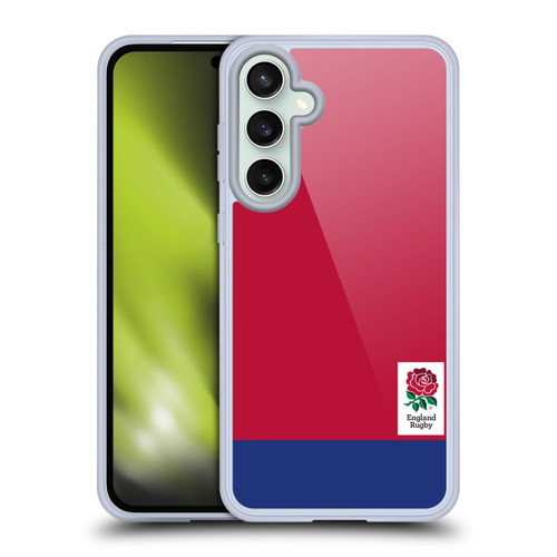 England Rugby Union 2016/17 The Rose Colour Block Soft Gel Case for Samsung Galaxy S23 FE 5G & MagSafe