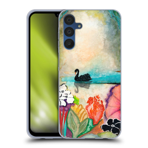 Wyanne Nature 2 Black Swan On The Lake Soft Gel Case for Samsung Galaxy A15 & MagSafe