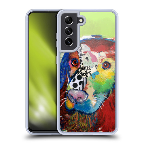 Michel Keck Dogs Irish Setter Soft Gel Case for Samsung Galaxy S21 FE 5G & MagSafe