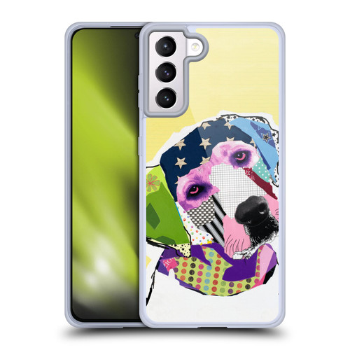 Michel Keck Dogs Yellow Lab Soft Gel Case for Samsung Galaxy S21+ 5G & MagSafe