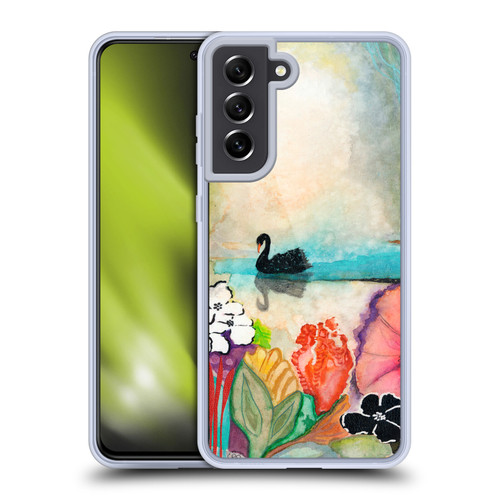Wyanne Nature 2 Black Swan On The Lake Soft Gel Case for Samsung Galaxy S21 FE 5G & MagSafe