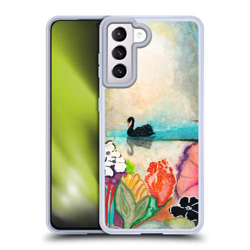 Wyanne Nature 2 Black Swan On The Lake Soft Gel Case for Samsung Galaxy S21 5G & MagSafe