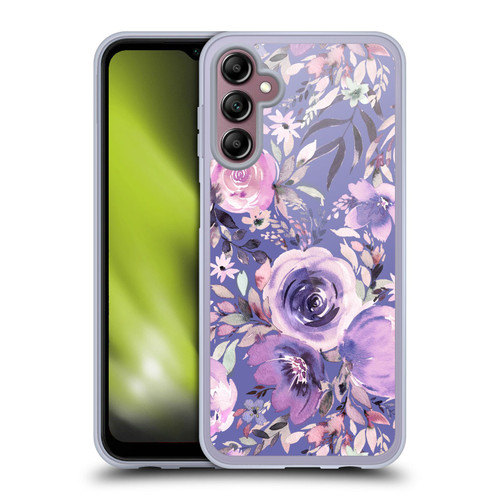 Ninola Lilac Floral Pastel Peony Roses Soft Gel Case for Samsung Galaxy A14 5G