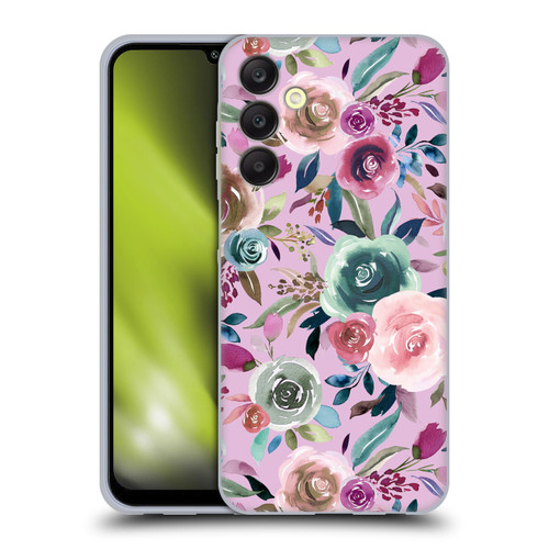Ninola Lilac Floral Sweet Roses Soft Gel Case for Samsung Galaxy A25 5G