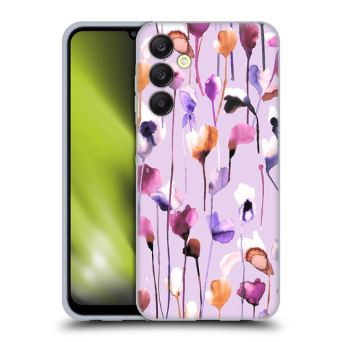 Ninola Lilac Floral Watery Flowers Purple Soft Gel Case for Samsung Galaxy A25 5G
