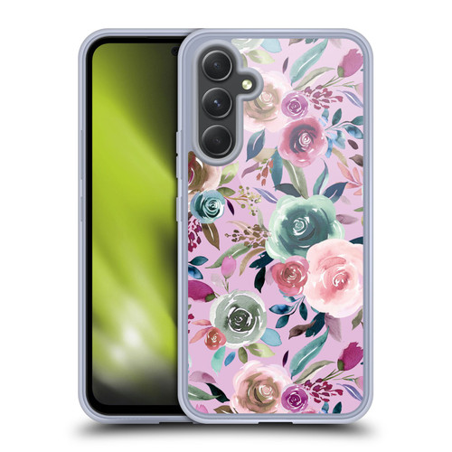 Ninola Lilac Floral Sweet Roses Soft Gel Case for Samsung Galaxy A54 5G