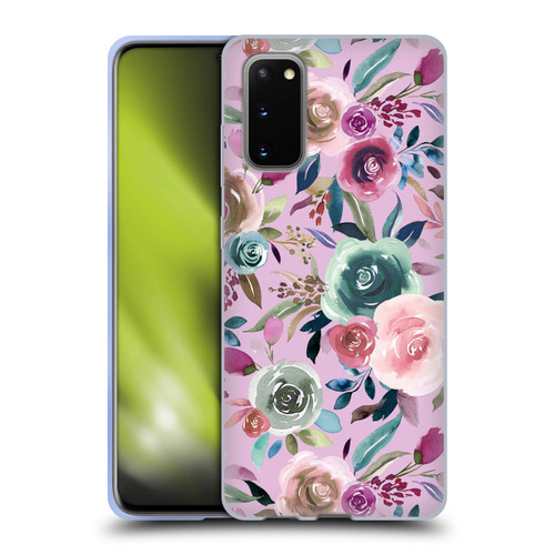 Ninola Lilac Floral Sweet Roses Soft Gel Case for Samsung Galaxy S20 / S20 5G