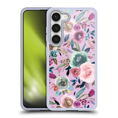 Ninola Lilac Floral Sweet Roses Soft Gel Case for Samsung Galaxy S23 5G & MagSafe