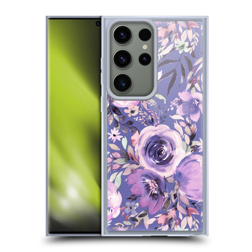 Ninola Lilac Floral Pastel Peony Roses Soft Gel Case for Samsung Galaxy S23 Ultra 5G & MagSafe