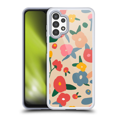 Ninola Nature Bold Scandi Flowers Soft Gel Case for Samsung Galaxy A13 (2022)