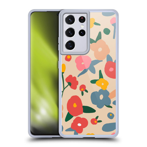Ninola Nature Bold Scandi Flowers Soft Gel Case for Samsung Galaxy S21 Ultra 5G & MagSafe