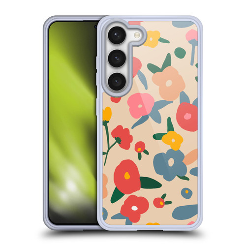 Ninola Nature Bold Scandi Flowers Soft Gel Case for Samsung Galaxy S23 5G & MagSafe