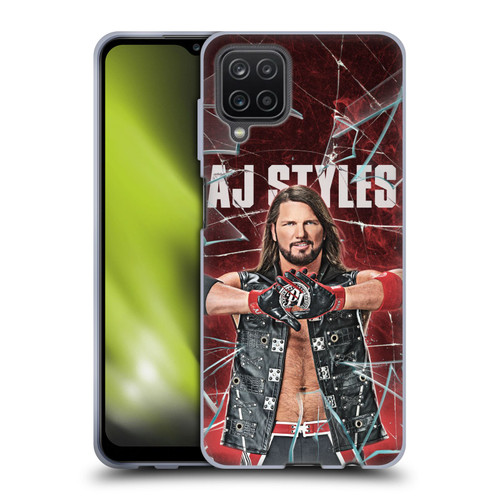 WWE Aj Styles Shattered Glass Soft Gel Case for Samsung Galaxy A12 (2020)