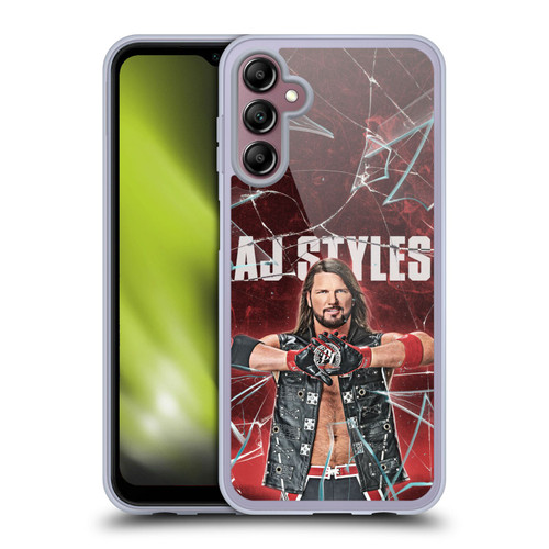 WWE Aj Styles Shattered Glass Soft Gel Case for Samsung Galaxy A14 5G