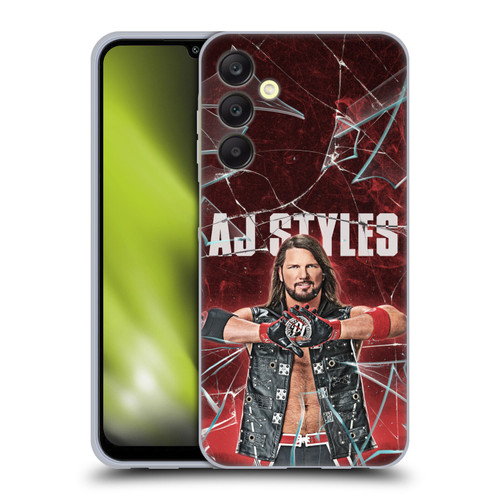 WWE Aj Styles Shattered Glass Soft Gel Case for Samsung Galaxy A25 5G