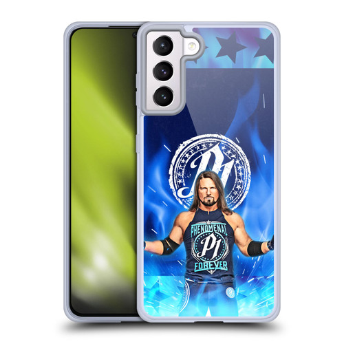 WWE Aj Styles Portrait Soft Gel Case for Samsung Galaxy S21+ 5G & MagSafe