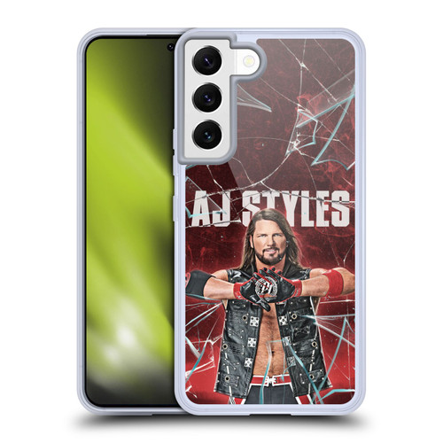 WWE Aj Styles Shattered Glass Soft Gel Case for Samsung Galaxy S22 5G & MagSafe