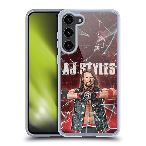 WWE Aj Styles Shattered Glass Soft Gel Case for Samsung Galaxy S23+ 5G & MagSafe