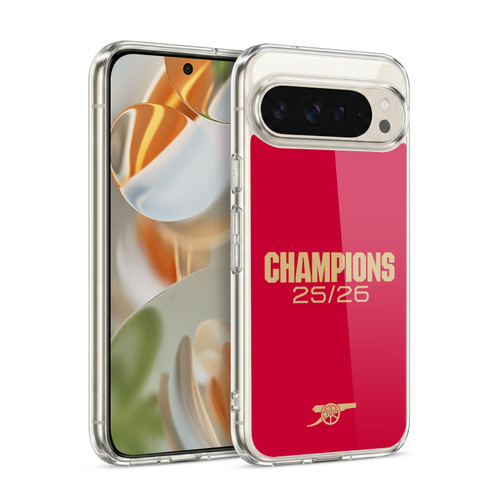 Arsenal FC 2025-26 Champions Red Soft Gel Case for Google Pixel 9 / Pixel 9 Pro