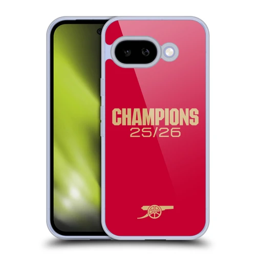 Arsenal FC 2025-26 Champions Red Soft Gel Case for Google Pixel 9A