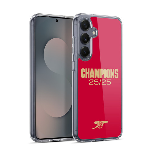 Arsenal FC 2025-26 Champions Red Soft Gel Case for Samsung Galaxy S25+ & MagSafe