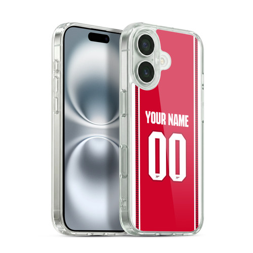 Custom Customised Personalised Arsenal FC 2026/27 Kit Home Soft Gel Case for Apple iPhone 16