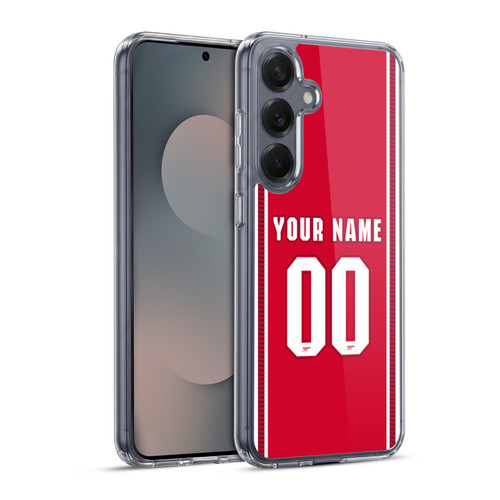 Custom Customised Personalised Arsenal FC 2026/27 Kit Home Soft Gel Case for Samsung Galaxy S25+ & MagSafe