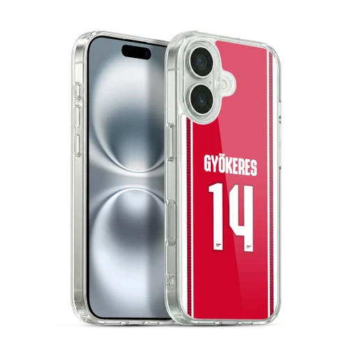 Arsenal FC 2026/27 Players Home Kit 1st Group Viktor Gyökeres Soft Gel Case for Apple iPhone 16 & MagSafe