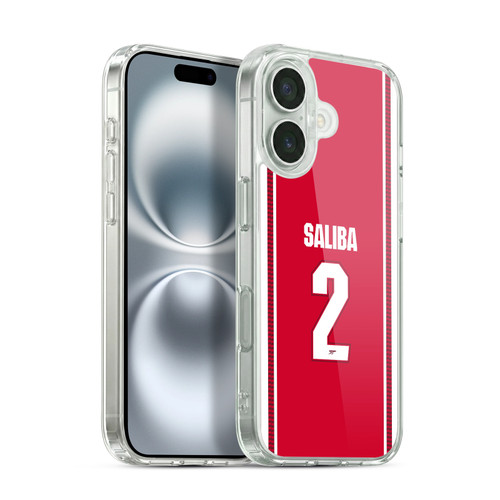 Arsenal FC 2026/27 Players Home Kit 1st Group William Saliba Soft Gel Case for Apple iPhone 16 & MagSafe