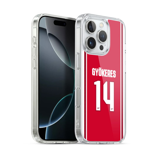 Arsenal FC 2026/27 Players Home Kit 1st Group Viktor Gyökeres Soft Gel Case for Apple iPhone 16 Pro & MagSafe