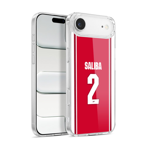 Arsenal FC 2026/27 Players Home Kit 1st Group William Saliba Soft Gel Case for Apple iPhone 17 Air