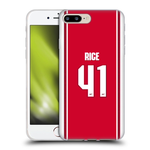 Arsenal FC 2026/27 Players Home Kit 1st Group Declan Rice Soft Gel Case for Apple iPhone 7 Plus / 8 Plus & MagSafe