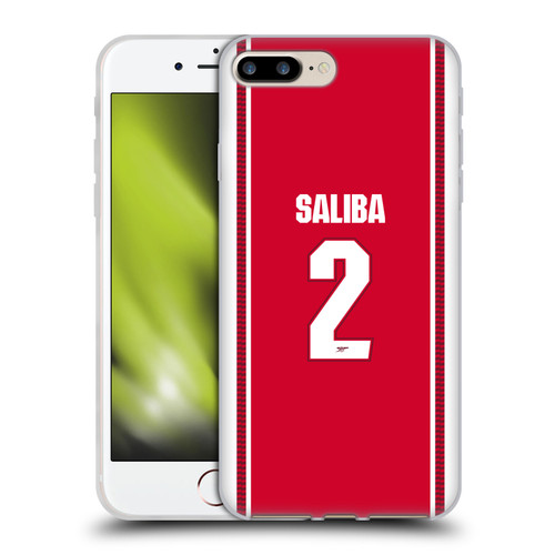 Arsenal FC 2026/27 Players Home Kit 1st Group William Saliba Soft Gel Case for Apple iPhone 7 Plus / 8 Plus & MagSafe