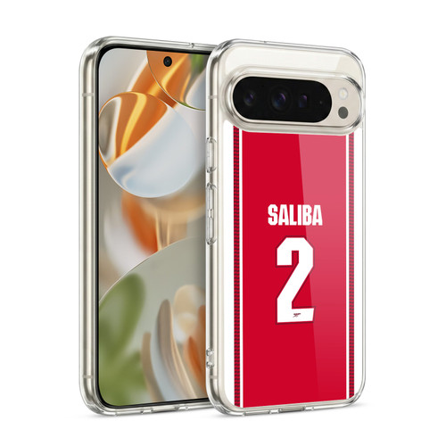 Arsenal FC 2026/27 Players Home Kit 1st Group William Saliba Soft Gel Case for Google Pixel 9 / Pixel 9 Pro